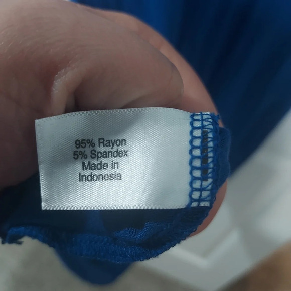 Lane Bryant Royal Blue Ruffled Sleeves Knee Length Shift Dress in Size 18/20 2X - Picture 8 of 8